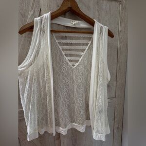 POL Lace Short Duster/Cardigan – Size Small – NWOT